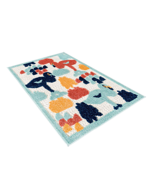 White 2' x 3' Belize Outdoor Rectangle Area Rug Weather Resistant for Patio, Deck, Terrace, Balcony, Porch 100% Polypropylene Colorful Fun Coastal Modern Carpet for Outside for Sale at Rug Engine