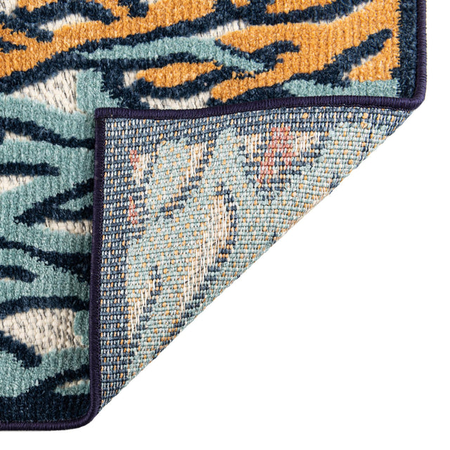 Multicolor 5' 3 x 8' Belize Outdoor Rectangle Area Rug Weather Resistant for Patio, Deck, Terrace, Balcony, Porch 100% Polypropylene Colorful Fun Coastal Modern Carpet for Outside for Sale at Rug Engine