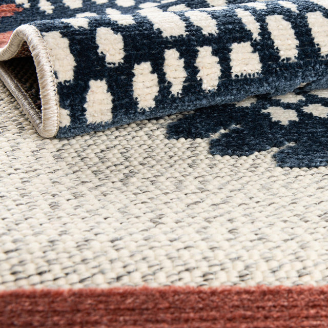 Ivory 6' x 9' Belize Outdoor Rectangle Area Rug Weather Resistant for Patio, Deck, Terrace, Balcony, Porch 100% Polypropylene Colorful Fun Coastal Modern Carpet for Outside for Sale at Rug Engine