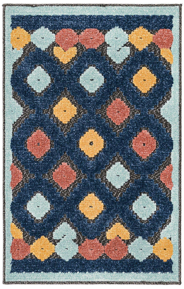 Charcoal 2' x 3' Belize Outdoor Rectangle Area Rug Weather Resistant for Patio, Deck, Terrace, Balcony, Porch 100% Polypropylene Colorful Fun Coastal Modern Carpet for Outside for Sale at Rug Engine