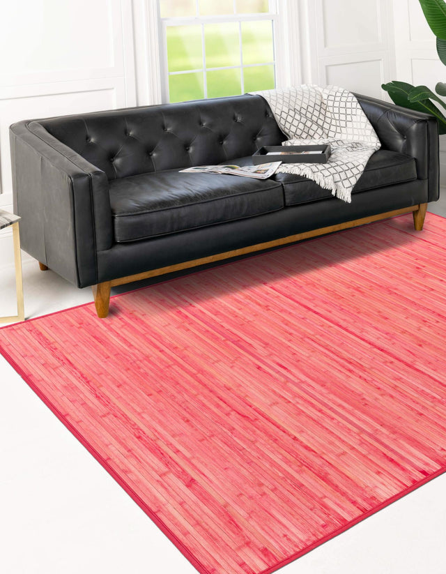 Pink 4' x 6' Bamboo Rectangle Area Rug 100% Natural Bamboo Eco-Friendly Affordable & Durable Unique Carpet Mat Living Dining Room Bedroom Office Meditation Room for Sale at Rug Engine