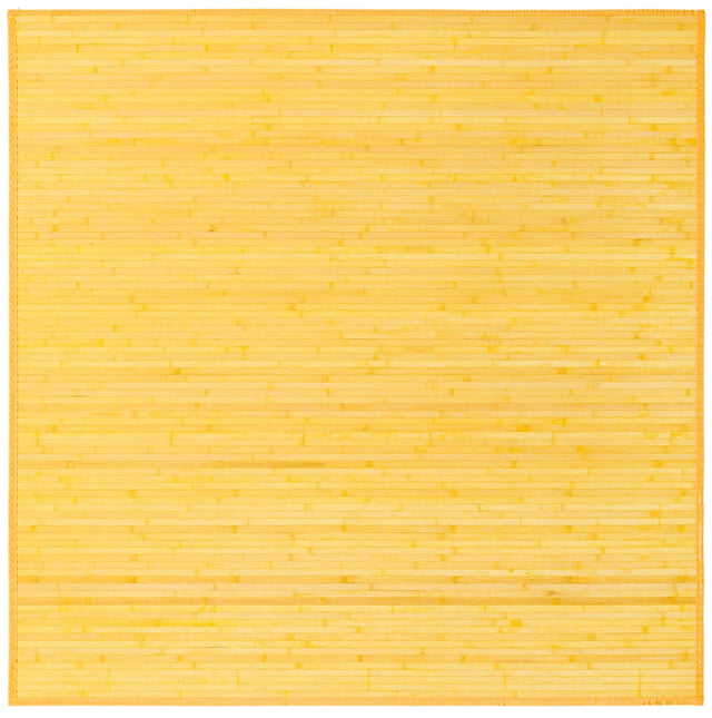 Yellow 5' 3 x 5' 3 Bamboo Square Area Rug 100% Natural Bamboo Eco-Friendly Affordable & Durable Unique Carpet Mat Living Dining Room Bedroom Office Meditation Room for Sale at Rug Engine