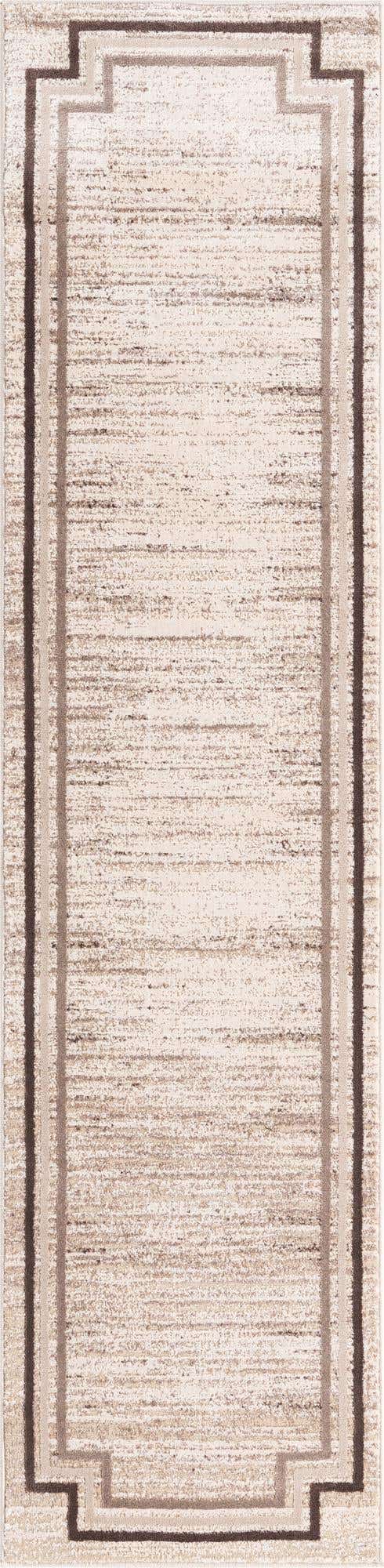 Brown 2' x 8' Oasis Runner Area Rug 65% Polypropylene & 35% Polyester Contemporary Carpet for Living Rooms, Bedroom, Kitchen, Dining, Office for Sale at Rug Engine
