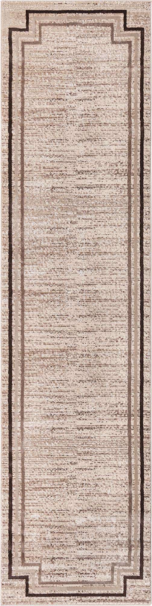 Brown 2' 7 x 10' Oasis Runner Area Rug 65% Polypropylene & 35% Polyester Contemporary Carpet for Living Rooms, Bedroom, Kitchen, Dining, Office for Sale at Rug Engine