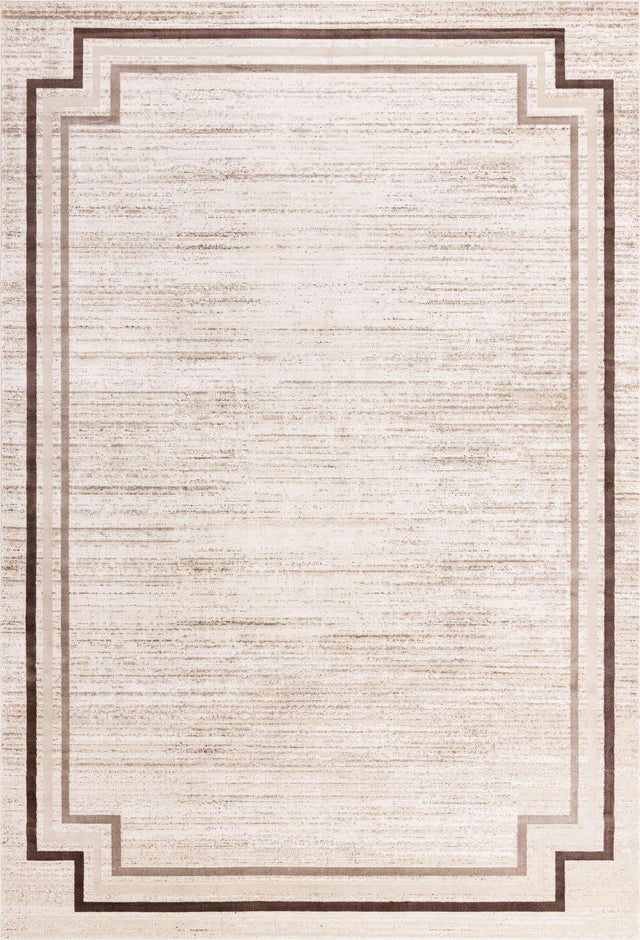 Brown 10' x 14' Oasis Rectangle Area Rug 65% Polypropylene & 35% Polyester Contemporary Carpet for Living Rooms, Bedroom, Kitchen, Dining, Office for Sale at Rug Engine