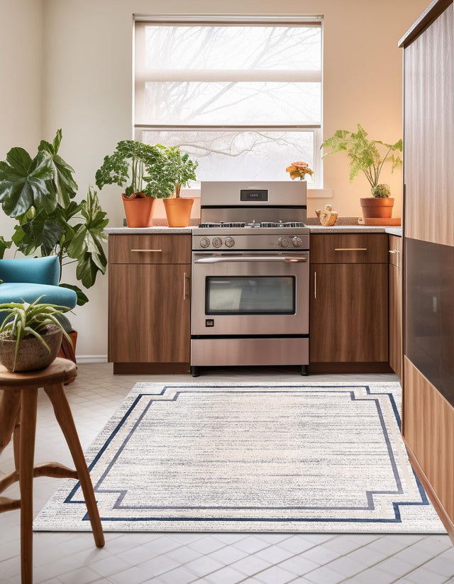 Gray 6' 1 x 6' 1 Oasis Square Area Rug 65% Polypropylene & 35% Polyester Contemporary Carpet for Living Rooms, Bedroom, Kitchen, Dining, Office for Sale at Rug Engine