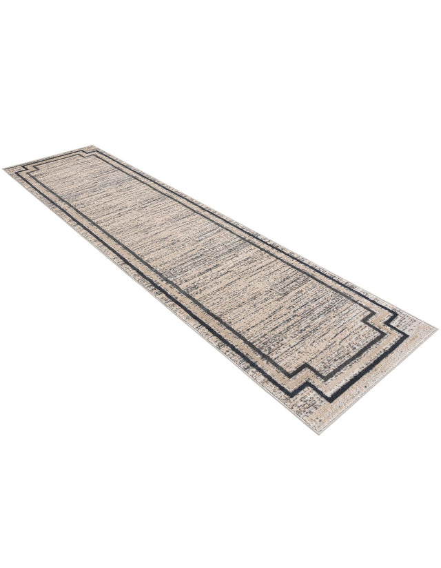 Gray 2' 7 x 10' Oasis Runner Area Rug 65% Polypropylene & 35% Polyester Contemporary Carpet for Living Rooms, Bedroom, Kitchen, Dining, Office for Sale at Rug Engine