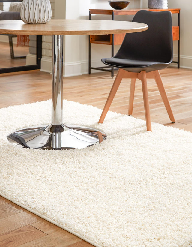 Snow White 3' 3 x 5' 3 Comfort Solid Shag Rectangle Area Rug Thick Soft Touch Fluffy & Plush Shaggy Pile 100% Polypropylene for Living Room, Office, Bedroom for Sale at Rug Engine