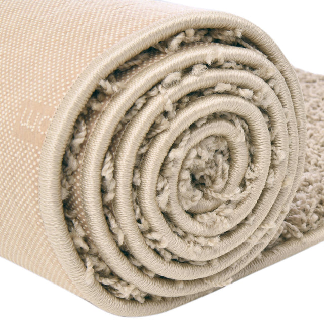 Taupe 7' x 7' Comfort Solid Shag Square Area Rug Thick Soft Touch Fluffy & Plush Shaggy Pile 100% Polypropylene for Living Room, Office, Bedroom for Sale at Rug Engine