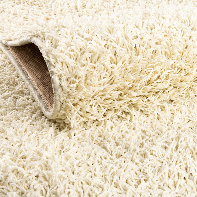 Pure Ivory 7' x 7' Comfort Solid Shag Square Area Rug Thick Soft Touch Fluffy & Plush Shaggy Pile 100% Polypropylene for Living Room, Office, Bedroom for Sale at Rug Engine