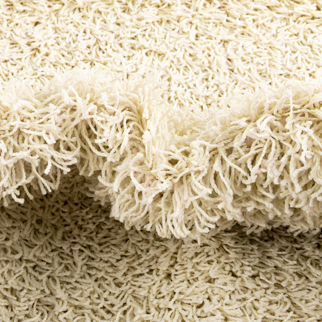 Pure Ivory 7' x 7' Comfort Solid Shag Square Area Rug Thick Soft Touch Fluffy & Plush Shaggy Pile 100% Polypropylene for Living Room, Office, Bedroom for Sale at Rug Engine