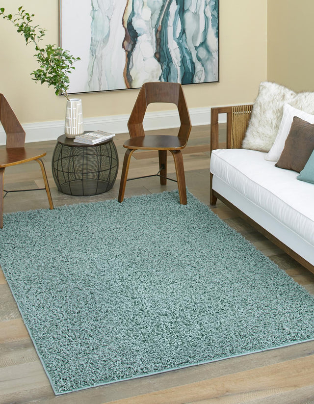 Light Slate Blue 9' 10 x 13' 11 Comfort Solid Shag Rectangle Area Rug Thick Soft Touch Fluffy & Plush Shaggy Pile 100% Polypropylene for Living Room, Office, Bedroom for Sale at Rug Engine