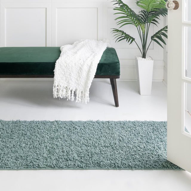 Light Slate Blue 2' 6 x 13' Comfort Solid Shag Runner Area Rug Thick Soft Touch Fluffy & Plush Shaggy Pile 100% Polypropylene for Living Room, Office, Bedroom for Sale at Rug Engine