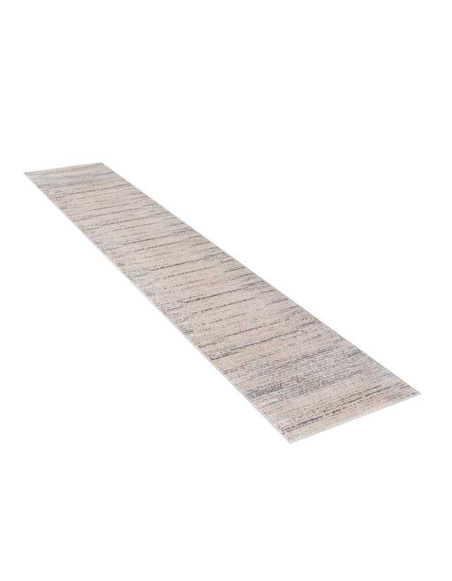 Cream 2' 7 x 10' Oasis Runner Area Rug 65% Polypropylene & 35% Polyester Contemporary Carpet for Living Rooms, Bedroom, Kitchen, Dining, Office for Sale at Rug Engine