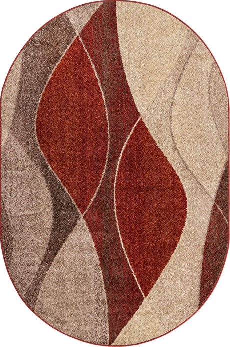 Multicolor 5' 3 x 8' Autumn Oval Area Rug 100% Polypropylene Durable Jute Backing Living Dining Room Bedroom Office Modern Decor Carpet for Sale at Rug Engine