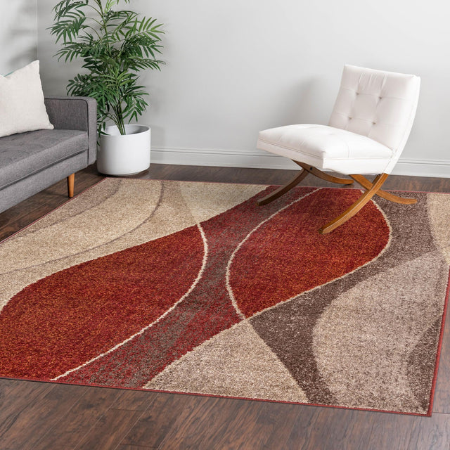Multicolor 5' 3 x 5' 3 Autumn Square Area Rug 100% Polypropylene Durable Jute Backing Living Dining Room Bedroom Office Modern Decor Carpet for Sale at Rug Engine