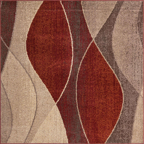 Multicolor 7' 10 x 7' 10 Autumn Square Area Rug 100% Polypropylene Durable Jute Backing Living Dining Room Bedroom Office Modern Decor Carpet for Sale at Rug Engine