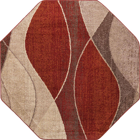 Multicolor 7' 10 x 7' 10 Autumn Octagon Area Rug 100% Polypropylene Durable Jute Backing Living Dining Room Bedroom Office Modern Decor Carpet for Sale at Rug Engine