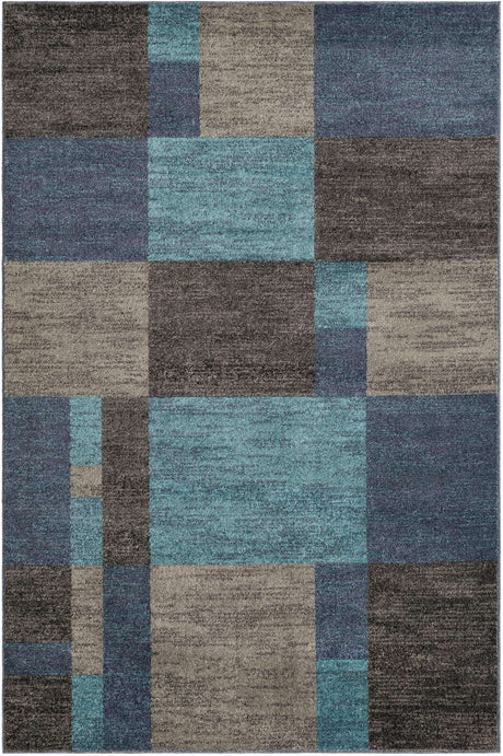 Blue Gray 6' 1 x 9' Autumn Rectangle Area Rug 100% Polypropylene Durable Jute Backing Living Dining Room Bedroom Office Modern Decor Carpet for Sale at Rug Engine