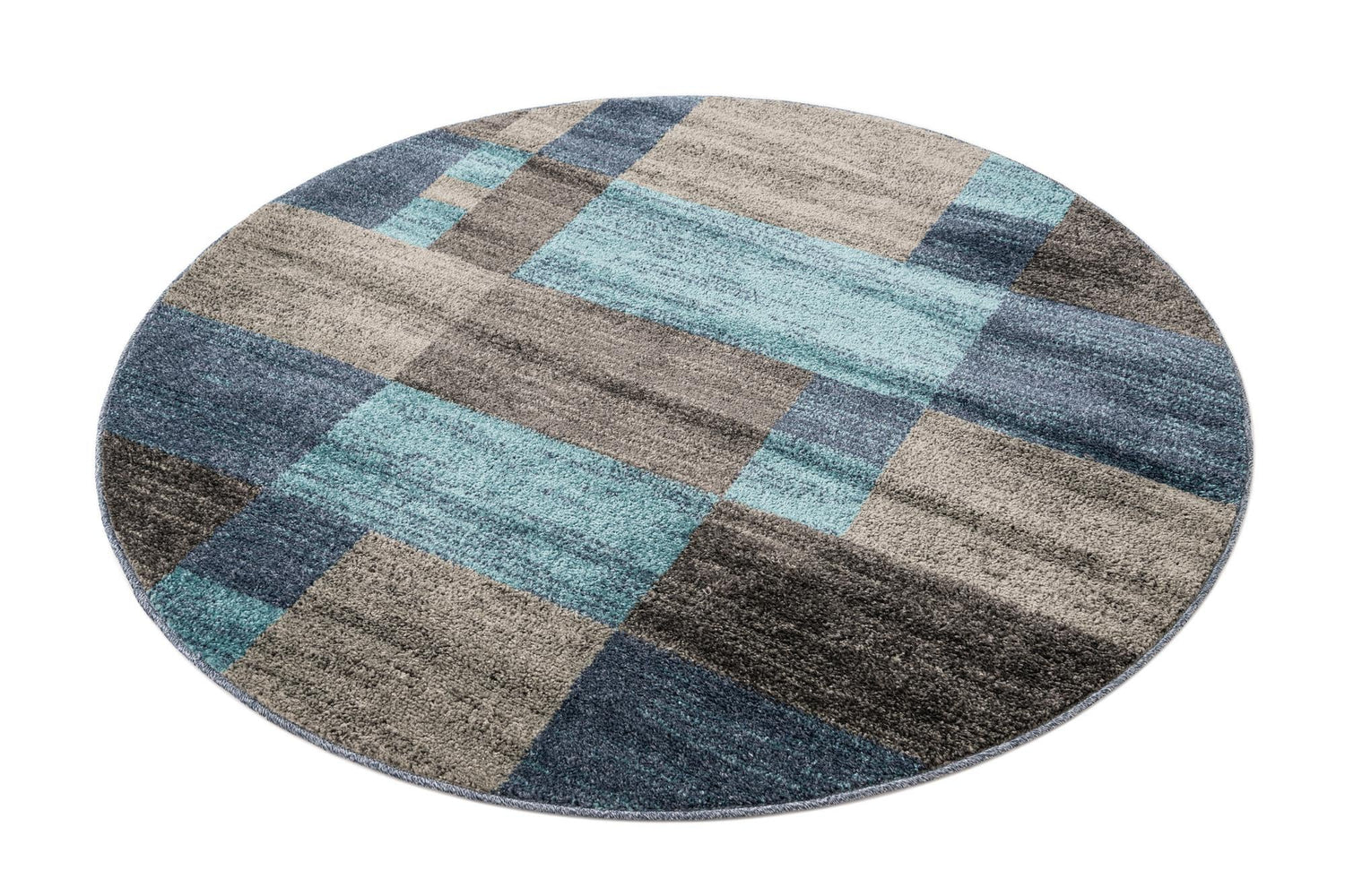 Blue Gray 5' 3 x 5' 3 Autumn Round Area Rug 100% Polypropylene Durable Jute Backing Living Dining Room Bedroom Office Modern Decor Carpet for Sale at Rug Engine