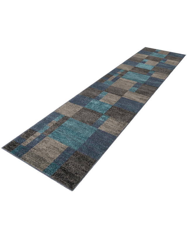 Blue Gray 2' 7 x 12' Autumn Runner Area Rug 100% Polypropylene Durable Jute Backing Living Dining Room Bedroom Office Modern Decor Carpet for Sale at Rug Engine