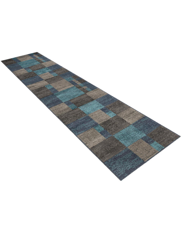 Blue Gray 2' 7 x 12' Autumn Runner Area Rug 100% Polypropylene Durable Jute Backing Living Dining Room Bedroom Office Modern Decor Carpet for Sale at Rug Engine