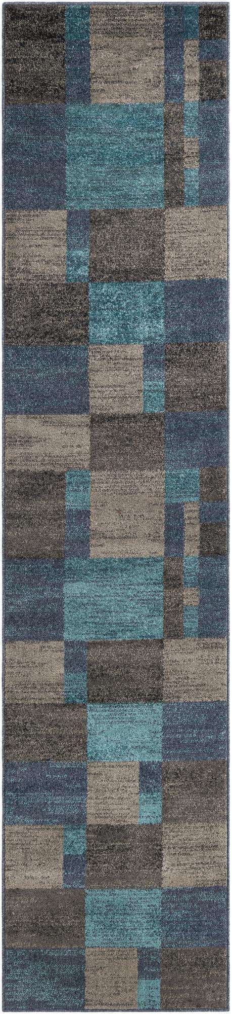 Blue Gray 2' 7 x 12' Autumn Runner Area Rug 100% Polypropylene Durable Jute Backing Living Dining Room Bedroom Office Modern Decor Carpet for Sale at Rug Engine