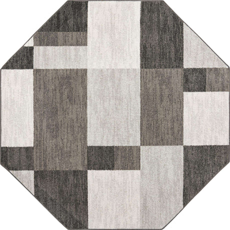 Gray 7' 10 x 7' 10 Autumn Octagon Area Rug 100% Polypropylene Durable Jute Backing Living Dining Room Bedroom Office Modern Decor Carpet for Sale at Rug Engine