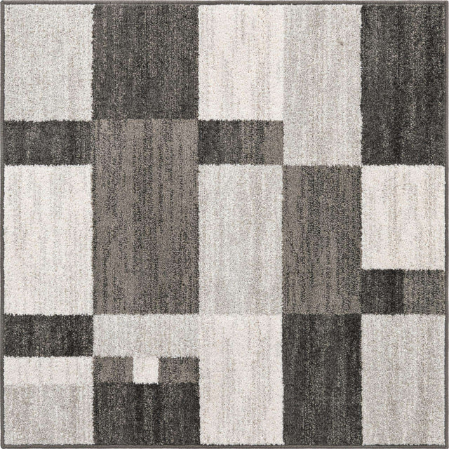 Gray 4' 1 x 4' 1 Autumn Square Area Rug 100% Polypropylene Durable Jute Backing Living Dining Room Bedroom Office Modern Decor Carpet for Sale at Rug Engine
