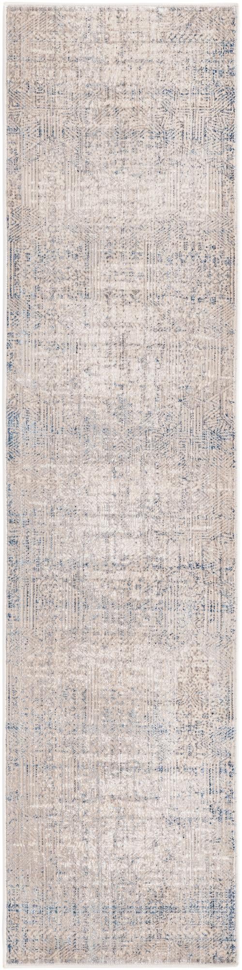 Gray Blue 2' x 8' Deepa Runner Area Rug 100% Polyester Colorful Modern Contemporary Carpet for Home Decorating Living, Dining, Office & Bedrooms for Sale at Rug Engine