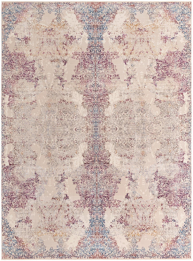 Ivory 10' x 13' 8 Deepa Rectangle Area Rug 100% Polyester Colorful Modern Contemporary Carpet for Home Decorating Living, Dining, Office & Bedrooms for Sale at Rug Engine