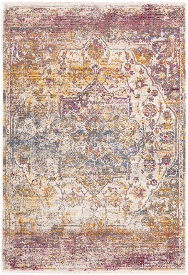 Multicolor 4' x 5' 10 Deepa Rectangle Area Rug 100% Polyester Colorful Modern Contemporary Carpet for Home Decorating Living, Dining, Office & Bedrooms for Sale at Rug Engine