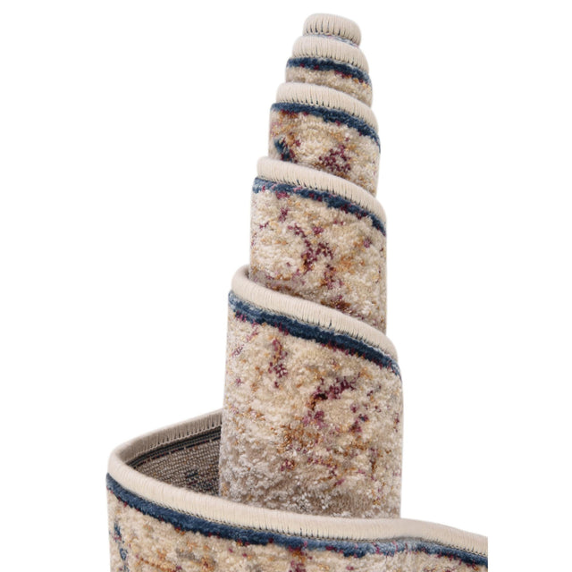 Blue Ivory 2' x 3' Deepa Rectangle Area Rug 100% Polyester Colorful Modern Contemporary Carpet for Home Decorating Living, Dining, Office & Bedrooms for Sale at Rug Engine