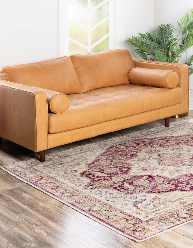 Lavender 9' x 11' 7 Deepa Rectangle Area Rug 100% Polyester Colorful Modern Contemporary Carpet for Home Decorating Living, Dining, Office & Bedrooms for Sale at Rug Engine