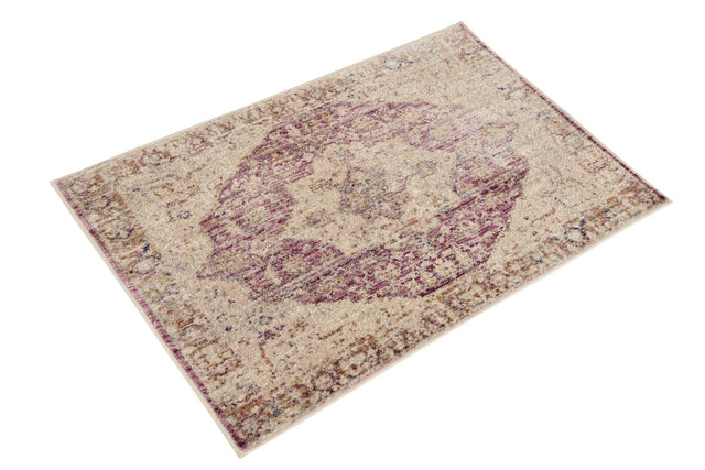 Lavender 2' x 3' Deepa Rectangle Area Rug 100% Polyester Colorful Modern Contemporary Carpet for Home Decorating Living, Dining, Office & Bedrooms for Sale at Rug Engine