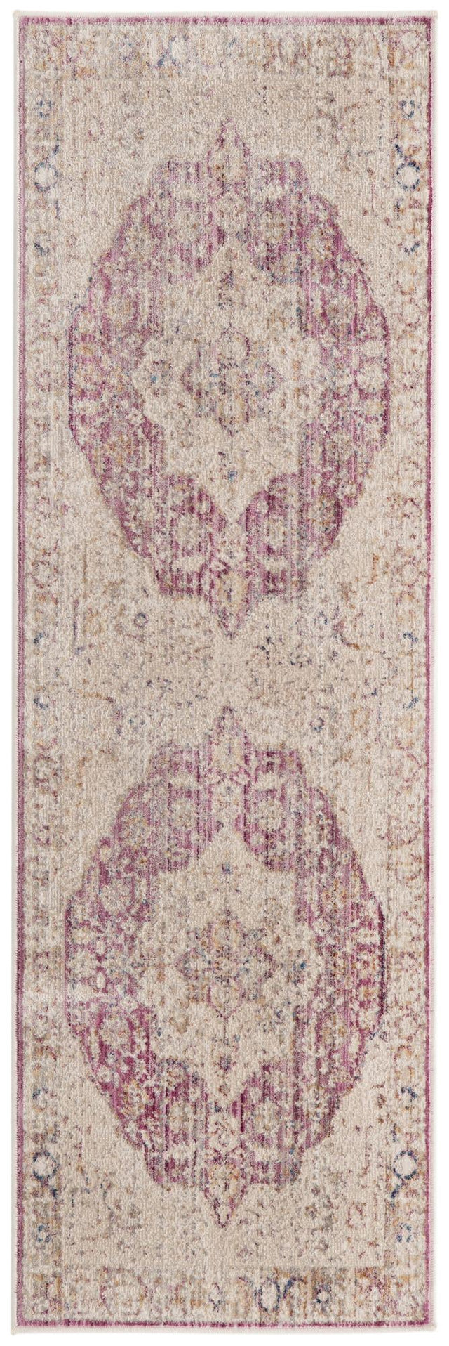Lavender 2' x 6' Deepa Runner Area Rug 100% Polyester Colorful Modern Contemporary Carpet for Home Decorating Living, Dining, Office & Bedrooms for Sale at Rug Engine