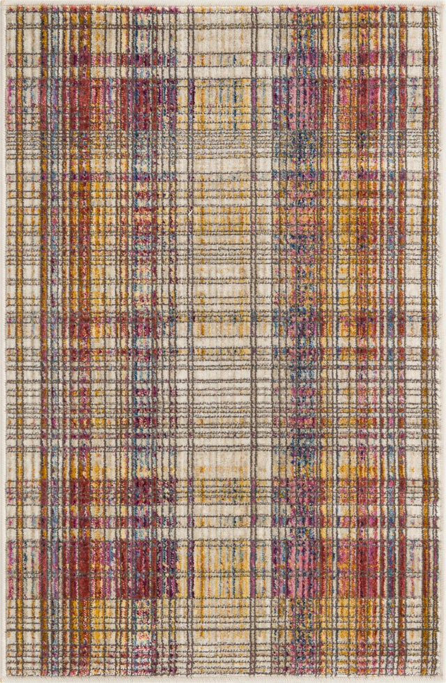 Multicolor 2' x 3' Deepa Rectangle Area Rug 100% Polyester Colorful Modern Contemporary Carpet for Home Decorating Living, Dining, Office & Bedrooms for Sale at Rug Engine