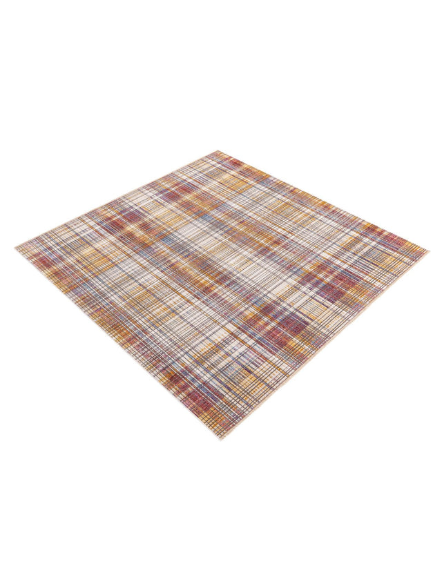 Multicolor 7' 10 x 7' 10 Deepa Square Area Rug 100% Polyester Colorful Modern Contemporary Carpet for Home Decorating Living, Dining, Office & Bedrooms for Sale at Rug Engine