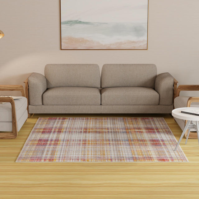 Multicolor 7' 10 x 7' 10 Deepa Square Area Rug 100% Polyester Colorful Modern Contemporary Carpet for Home Decorating Living, Dining, Office & Bedrooms for Sale at Rug Engine