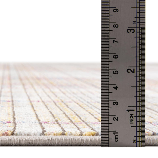 Multicolor 7' 10 x 7' 10 Deepa Octagon Area Rug 100% Polyester Colorful Modern Contemporary Carpet for Home Decorating Living, Dining, Office & Bedrooms for Sale at Rug Engine