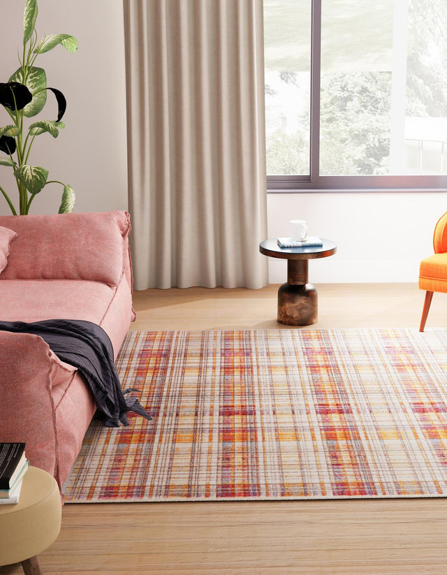 Multicolor 7' 10 x 7' 10 Deepa Square Area Rug 100% Polyester Colorful Modern Contemporary Carpet for Home Decorating Living, Dining, Office & Bedrooms for Sale at Rug Engine