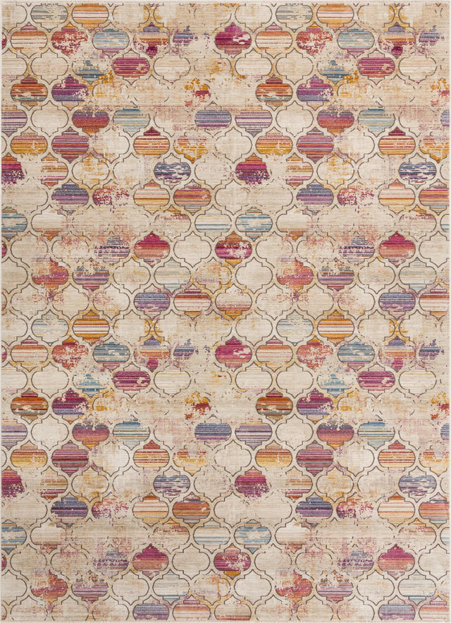 Multicolor 10' x 13' 8 Deepa Rectangle Area Rug 100% Polyester Colorful Modern Contemporary Carpet for Home Decorating Living, Dining, Office & Bedrooms for Sale at Rug Engine