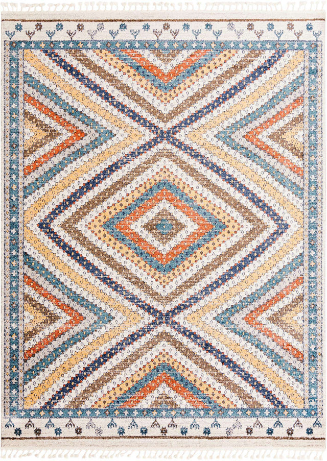 Blue 9' x 12' Aramis Rectangle Area Rug Polypropylene With Cotton Backing Easy Clean Living Room Bedroom Dining Office Carpet for Sale at Rug Engine