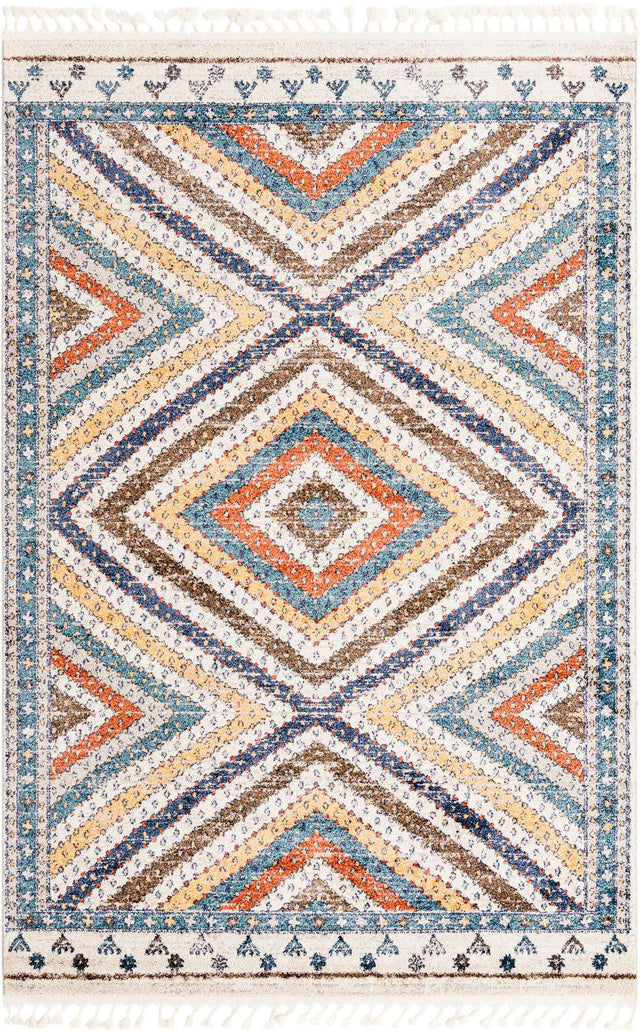 Blue 6' x 9' Aramis Rectangle Area Rug Polypropylene With Cotton Backing Easy Clean Living Room Bedroom Dining Office Carpet for Sale at Rug Engine
