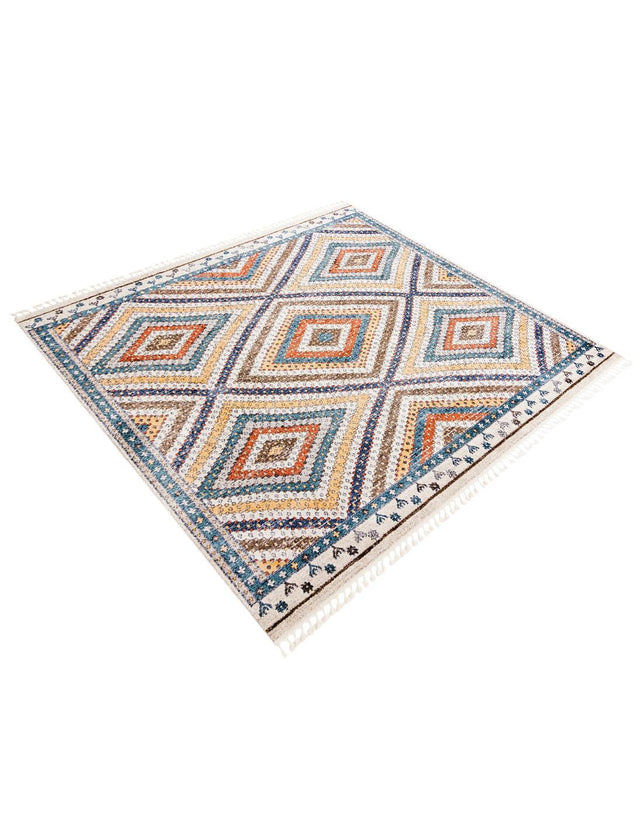 Blue 12' x 12' Aramis Square Area Rug Polypropylene With Cotton Backing Easy Clean Living Room Bedroom Dining Office Carpet for Sale at Rug Engine