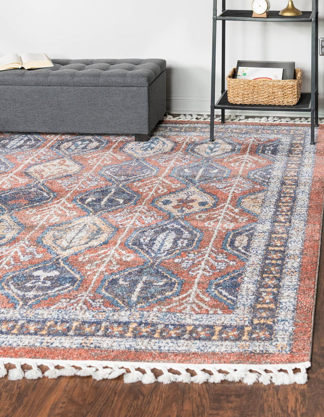 Rust Red 12' x 12' Aramis Square Area Rug Polypropylene With Cotton Backing Easy Clean Living Room Bedroom Dining Office Carpet for Sale at Rug Engine