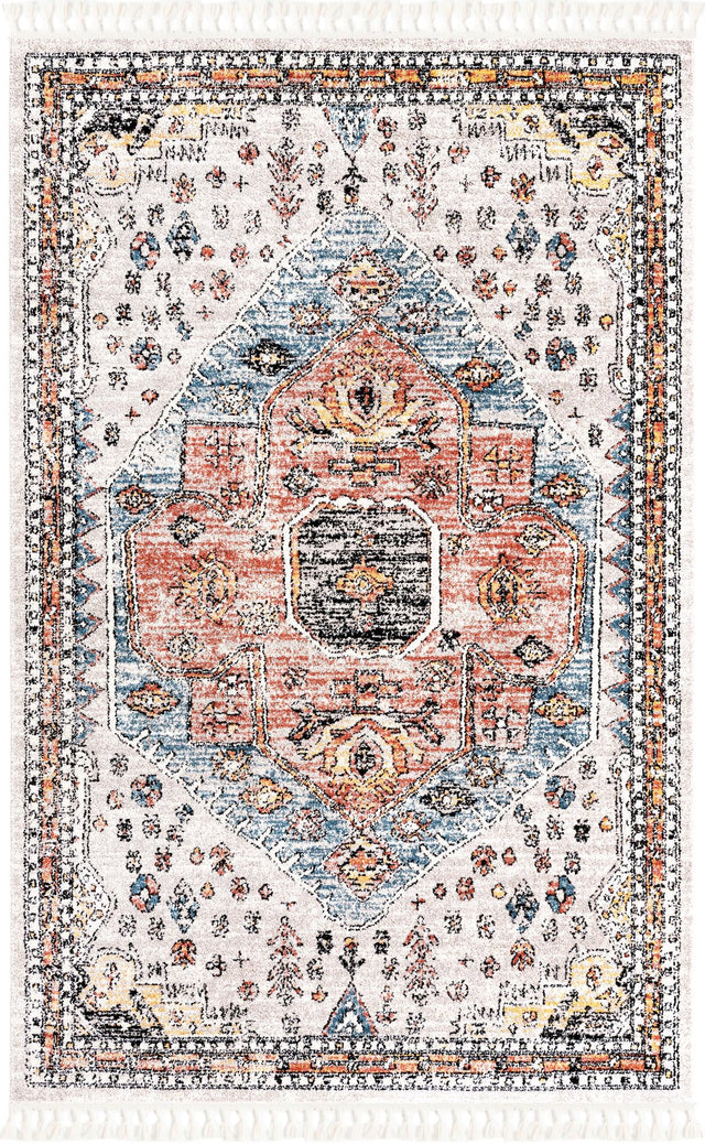 Gray 6' x 9' Aramis Rectangle Area Rug Polypropylene With Cotton Backing Easy Clean Living Room Bedroom Dining Office Carpet for Sale at Rug Engine