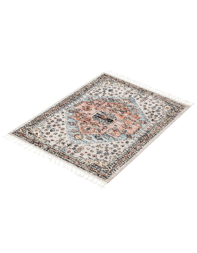 Gray 4' x 6' Aramis Rectangle Area Rug Polypropylene With Cotton Backing Easy Clean Living Room Bedroom Dining Office Carpet for Sale at Rug Engine