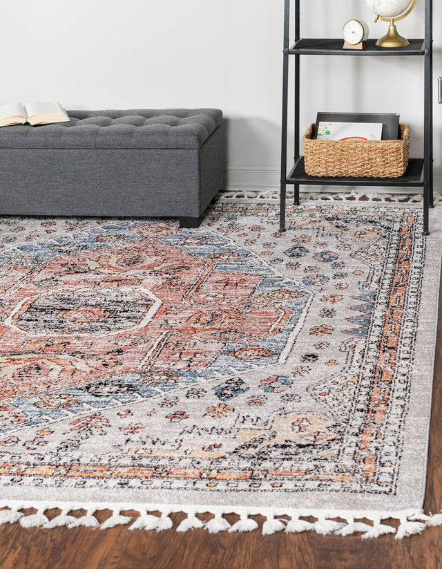 Gray 7' 10 x 7' 10 Aramis Square Area Rug Polypropylene With Cotton Backing Easy Clean Living Room Bedroom Dining Office Carpet for Sale at Rug Engine