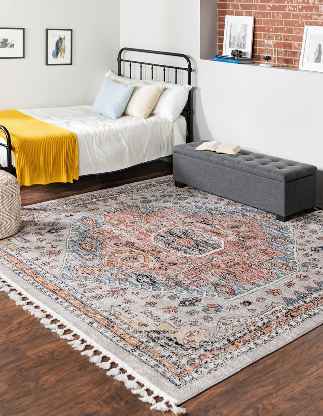 Gray 10' x 10' Aramis Square Area Rug Polypropylene With Cotton Backing Easy Clean Living Room Bedroom Dining Office Carpet for Sale at Rug Engine